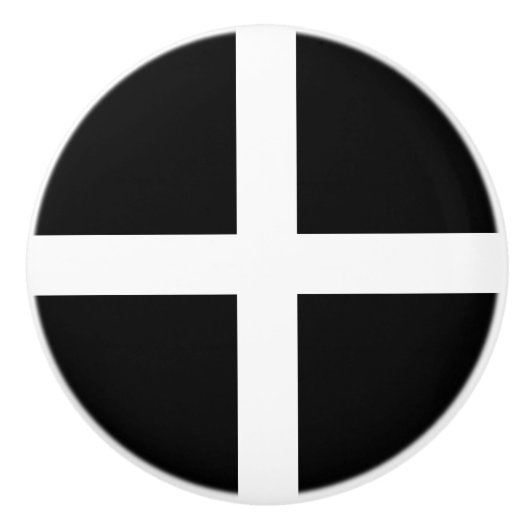 Cornish Flag (Cornwall) (County of England, Vereni Keramische Knop (Voorkant)