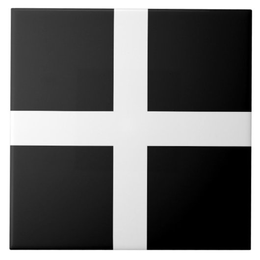 Cornish Flag (Cornwall) (County of England, Vereni Tegeltje (Voorkant)