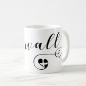 Cornish Flag in Heart, Cornwall Koffiemok (Voorkant rechts)