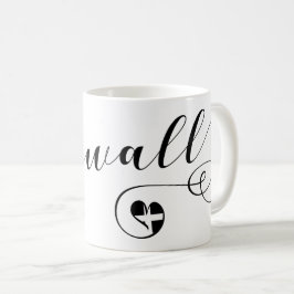 Cornish Flag in Heart, Cornwall Koffiemok