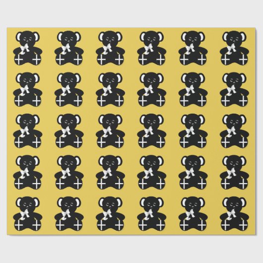 Cornish Flag Teddy Bear Cadeaupapier (Vlak)