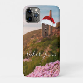 Cornish KerstWheal Coates met Santa Hat Case-Mate iPhone Case