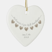 Cornish language personalized bruiloft gift keramisch ornament (Rechts)