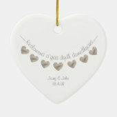 Cornish language personalized bruiloft gift keramisch ornament (Achterkant)