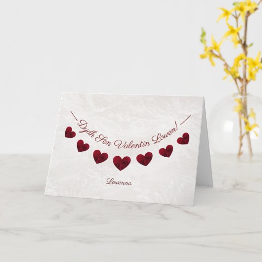 Cornish Language Valentijnsdag Card Kaart (Gele Bloem)