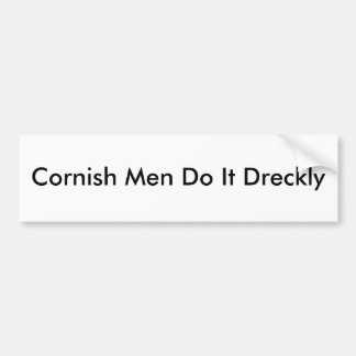 Cornish Mannen doen het verkeerd Bumpersticker