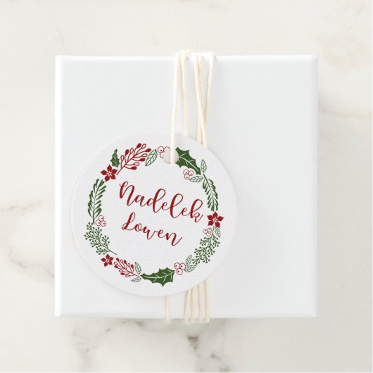 Cornish Merry Christmas, Nadelek Lowen, Aangepast Bedankjes Labels (In situ)