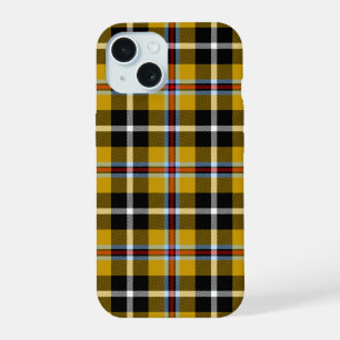 Cornish National Tartan Geel en Zwart Schotse Ruit iPhone 15 Case