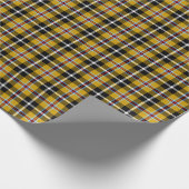 Cornish National Tartan Yellow and Black Plaid Cadeaupapier (Hoek)