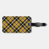 Cornish National Tartan Yellow and Black Pset Bagagelabel (Achterkant horizontaal)
