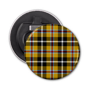 Cornish National Tartan Yellow and Black Pset Button Flesopener