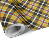 Cornish National Tartan Yellow and Black Pset Cadeaupapier (Rol Hoek)