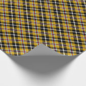 Cornish National Tartan Yellow and Black Pset Cadeaupapier (Hoek)