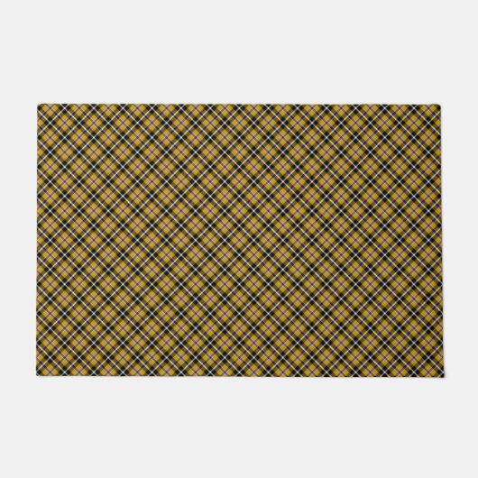 Cornish National Tartan Yellow and Black Pset Deurmat (Voorkant)