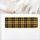 Cornish National Tartan Yellow and Black Pset Etiket (Insitu)