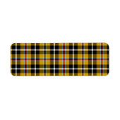 Cornish National Tartan Yellow and Black Pset Etiket (Voorkant)