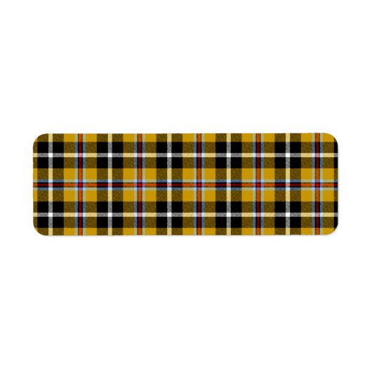 Cornish National Tartan Yellow and Black Pset Etiket (Voorkant)