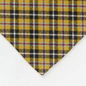 Cornish National Tartan Yellow and Black Pset Fleece Deken (Hoek)
