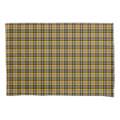 Cornish National Tartan Yellow and Black Pset Kussensloop (Voorkant-Links)