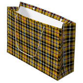 Cornish National Tartan Yellow and Black Pset Large Cadeautasje (Voorkant Gekanteld)