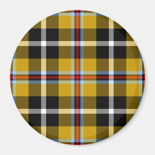 Cornish National Tartan Yellow and Black Pset Magneet