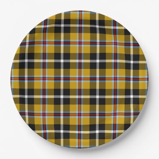 Cornish National Tartan Yellow and Black Pset Papieren Bordje (Voorkant)