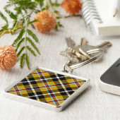 Cornish National Tartan Yellow and Black Pset Sleutelhanger (Zijkant)