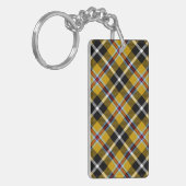 Cornish National Tartan Yellow and Black Pset Sleutelhanger (Voorkant Links)