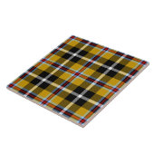 Cornish National Tartan Yellow and Black Pset Tegeltje (Zijkant)