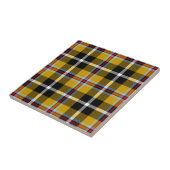 Cornish National Tartan Yellow and Black Pset Tegeltje (Zijkant)