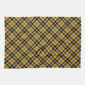 Cornish National Tartan Yellow and Black Pset Theedoek (Horizontaal)