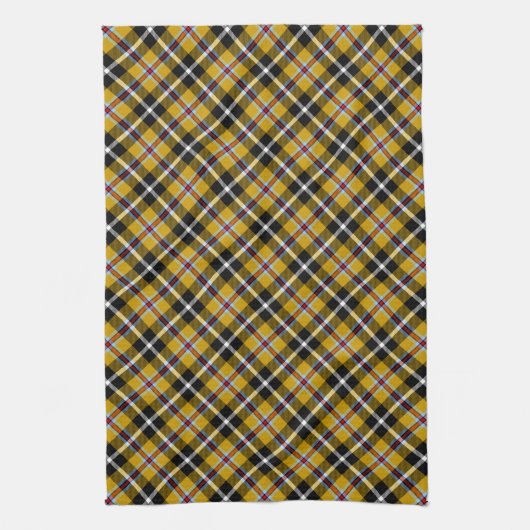Cornish National Tartan Yellow and Black Pset Theedoek (Verticaal)