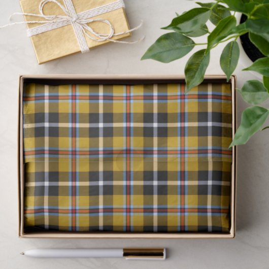 Cornish National Tartan Yellow and Black Pset Tissuepapier (Geschenk)