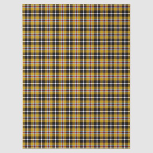 Cornish National Tartan Yellow and Black Pset Tissuepapier (Voorkant)