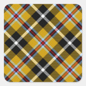 Cornish National Tartan Yellow and Black Pset Vierkante Sticker (Voorkant)