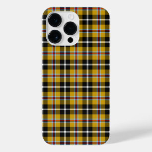 Cornish National Tartan Yellow Black Pset iPhone 14 Pro Max Hoesje