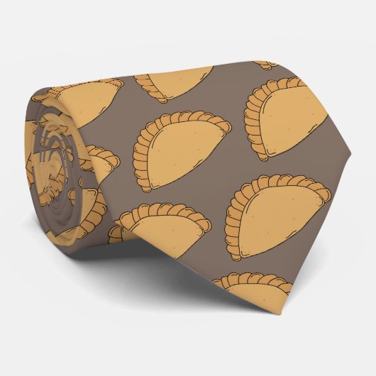 Cornish Pasty Pasties British Food Patterned Stropdas (Opgerold)