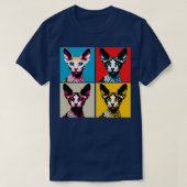Cornish Rex Art Kat Liefhebbers T-shirt (Design voorkant)
