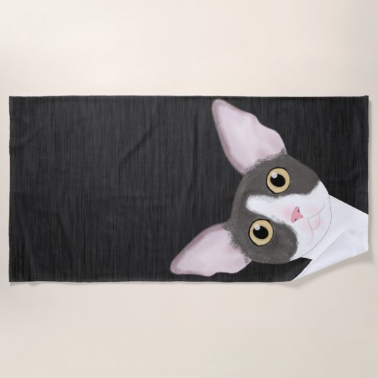 Cornish Rex Beach Towel Strandlaken (Voorkant)