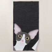 Cornish Rex Beach Towel Strandlaken (Voorkant)