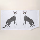 Cornish Rex Beach Towel Strandlaken (Voorkant)