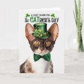 Cornish Rex Cat CATrick's Day Lucky Charm Feestdagen Kaart (Voorkant)