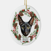 cornish rex cat keramisch ornament (Rechts)