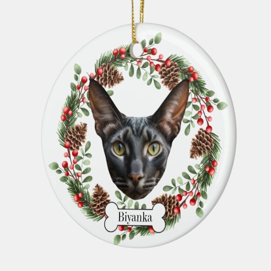 cornish rex cat keramisch ornament (Links)