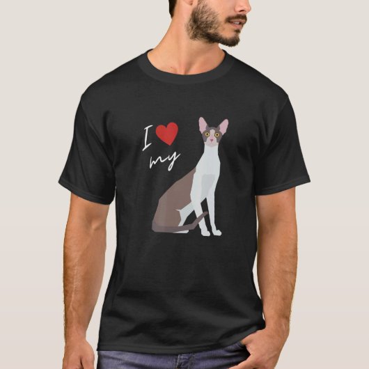 Cornish Rex Cat mam voor katten T-shirt (Voorkant)