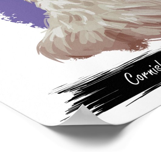 Cornish Rex Cat Print | Kat-wanddruk (Hoek)