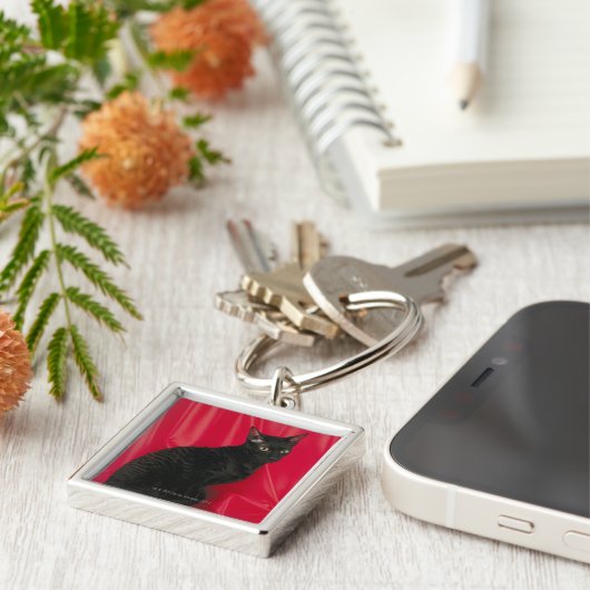 Cornish rex cat sleutelhanger (Zijkant)