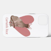 Cornish Rex Cat Waterverf Kat Roze hart Case-Mate iPhone Case (Achterkant (horizontaal))