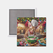 Cornish Rex Holiday Baking: Feestelijke Kerst Magneet (Voorkant / Achterkant)