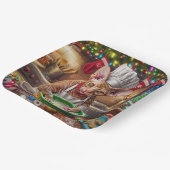 Cornish Rex Holiday Baking: Feestelijke Kerst Papieren Bordje (Gebogen)